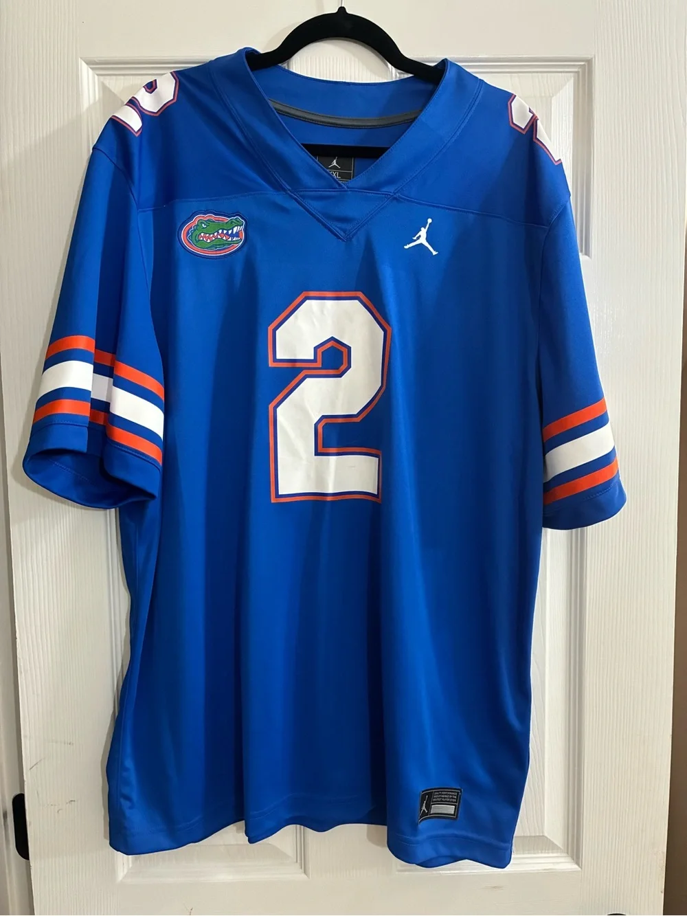 Jordan Blue #2 Gators Football Jersey with Orange & White Trim